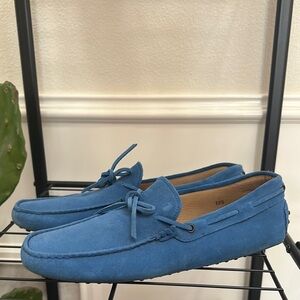 TOD’S Blue Suede Men's Loafers 10.5